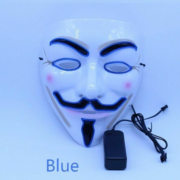 Clubbing Rave Party Light Up Scary LED Mask Costume Cosplay - Picture 14 of 16